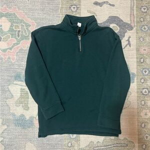 Old Navy hunter green quarter zip pull-over. Size 10/12